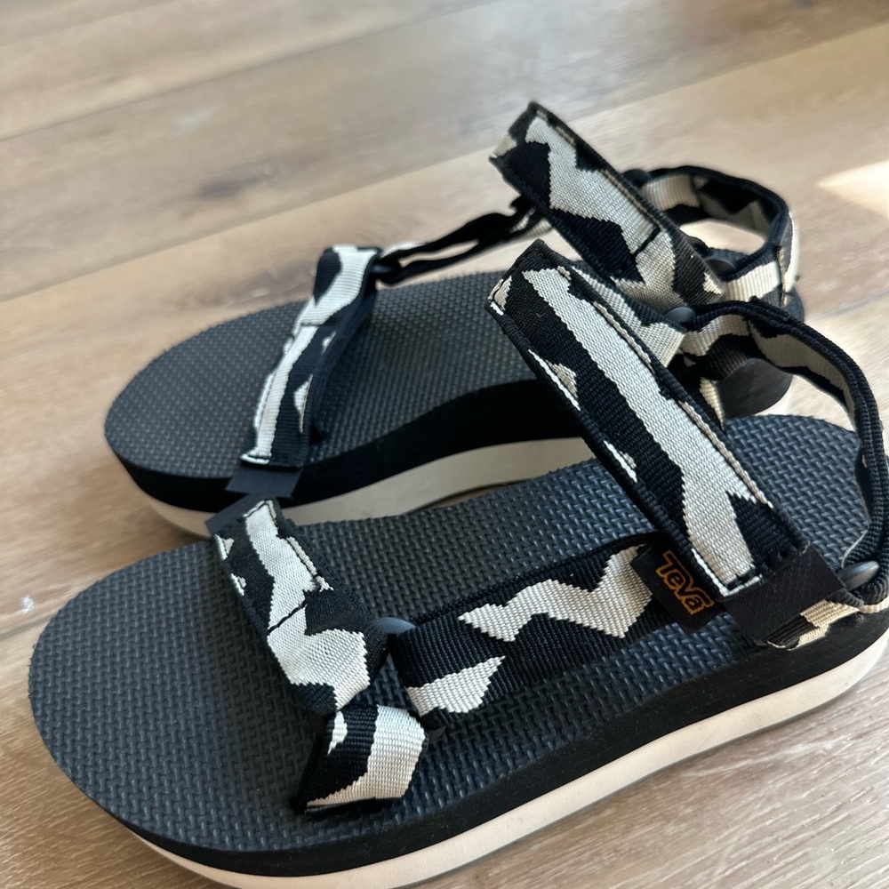 Teva Camouflage Black and White Sandals